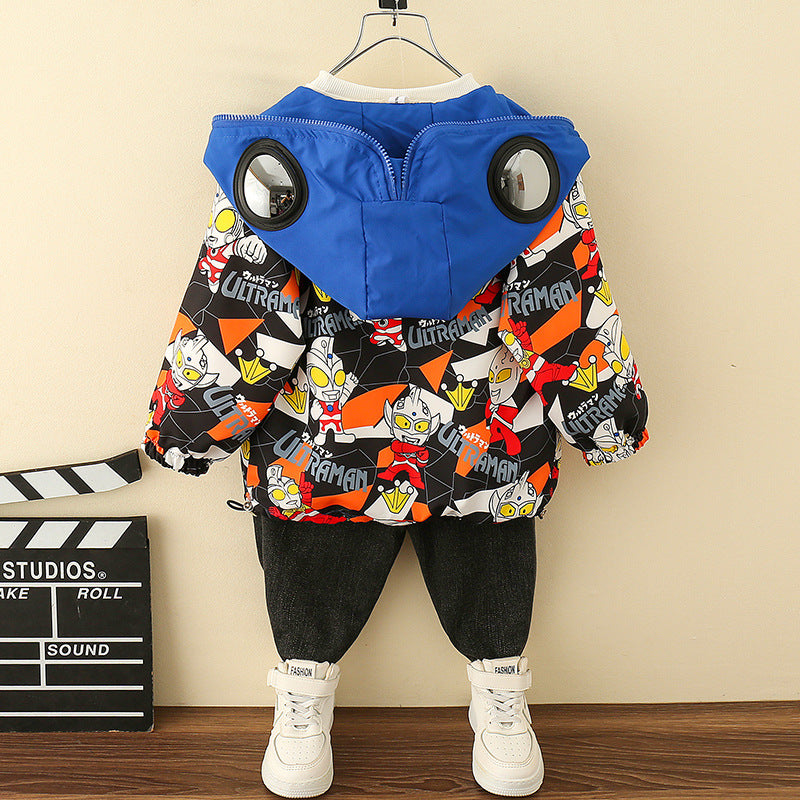 Toddler Boys Jackets Children Ultraman Coat Spider-Man Boy