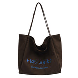 The Teacher Tote Idle Style Shoulder Bag Large Capacity Simple Leisure Bag Canvas Bag Artistic Fashion Women's Bag