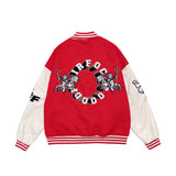 Letterman Jacket Outfit Senior Jackets Varsity Baseball Coat Men's Loose Lapel Jacket Sports Coat