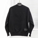 We11done Hoodie Long Sleeve Three-Dimensional Relief Loose round Neck Men's Women's Pullover