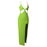 Women Bodycon Dress Spring and Summer Evening Dress Fluorescent Color Sexy Suspender Dress