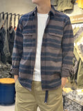 Mens Flannel Jacket Autumn and Winter Thickening Vintage Thick Brushed Washed Overalls Plaid Shirt Coat
