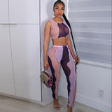 Kesha Black Dress Sexy Mesh See-through Contrast Color Blouse and Pants Women