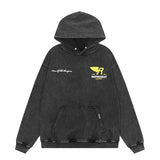 Present Hoodie Power by Present 22ss European and American High Street Washed and Worn Vintage Hoodie Hooded Sweater for Men and Women