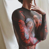Transparent Shirt for Men See-through Tight Sexy and Personalized Top