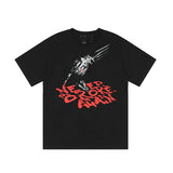 Pop Smoke Vlone King of New York T Shirt Punk Skull Letter Cotton