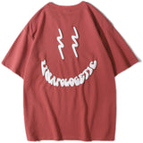 Man Summer T Shirt Cartoon Smiley Print