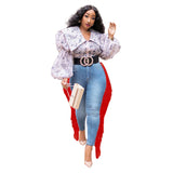 Women Plus Size Jeans Slim-Fit Tassel Denim Skinny Pants
