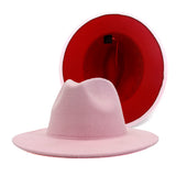 Walter White Fedora Two-Tone Woolen Hat Double-Sided Felt Hat Autumn and Winter Assorted Colors Retro