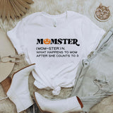 Halloween Costumes Momster Pumpkin Fall Printed round Neck T-shirt for Women