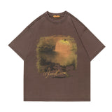 Man Tees Washed and Worn Heavy Short Sleeve T-shirt