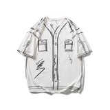 Men Tshirts Harajuku Hip Hop Graffiti Short Sleeve T-shirt Men's Fashion Brand Street BF Style Loose Couple Casual Tee