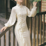 Women cottagecore Dress Vintage Women 'S Summer Long Sleeve Dress