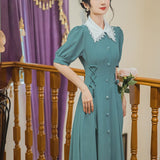Women's Cottagecore Dress Retro Sweet Dress