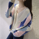 Preppy Aestitic Outfits Knitwear Women's V-neck