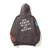Kanye Hoodie Three-Dimensional Smiley Face Graffiti Printed Hoodie Hip Hop Hoodie