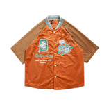 Varsity Jacket for Men Baseball Jackets Short Sleeve Shirt Women Summer Casual Fashion Shirt