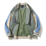 New York NYC Varsity Jacket Colorblock Baseball Uniform Embroidery