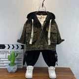 Toddler Boys Jackets Boys' Leopard Print Denim Jacket Spring and Autumn Children's