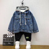 Toddler Boys Jackets Boys' Denim Jacket Spring Hooded Top