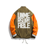 Letterman Jacket Outfit Senior Jackets Varsity Baseball Coat Spring Printed Baseball Collar Jacket for Men Youth Loose Casual Jacket