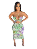 Mariah Carey Dress Sexy Casual Lace-up Strap Dress