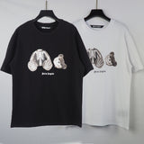 Palm Angels Broken Skull Bear Men's and Women's Short-Sleeved Loose T-shirt Student Couple