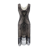 The Great Gatsby Prom Dresses Vintage Women's Sequined Dress Beaded Tassel Dress