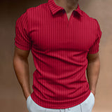 Polo Shirts Summer Stripes Short Sleeve Men's T-shirt