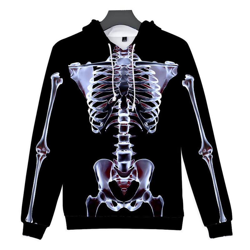 Skeleton Hoodie X-Ray Perspective Bone 3D Digital Printed Hoodie