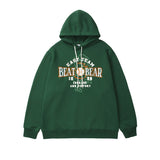 Man Fall Winter Outfis Winter Clothes Letter Print Velvet Padded Hooded Sweatshirt Men's Loose Couple Trend Top