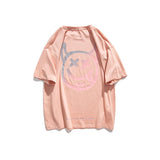 Men's T-shirt Short Sleeve T-shirt Men's Trendy Gradient Color Little Devil Loose Top Cotton Half Sleeve T-shirt
