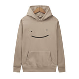Smiley Face Hoodie Print Casual Fashion Loose Men's Hoodie