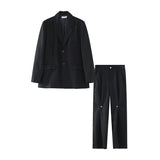 Men Suit Pants Men's Autumn and Winter Solid Color Suit Suit Men
