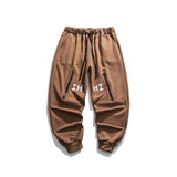Man Fall Winter Outfis Winter Hip Hop Letters Youth Velvet Padded Casual Pants Men's Sweatpants