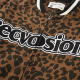 Letterman Jacket Outfit Senior Jackets Varsity Baseball Coat Letter Embroidery Leopard Print Jacket Coat Men