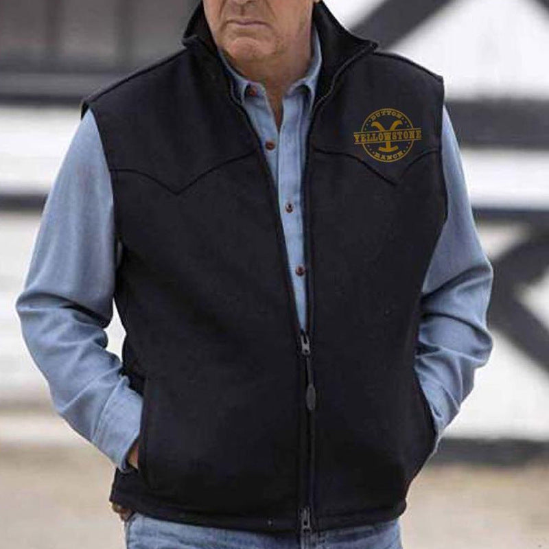 John Dutton Jacket Loose Casual Men's Coat Side Seam Sidekick Printed Men's Jacket Jacket