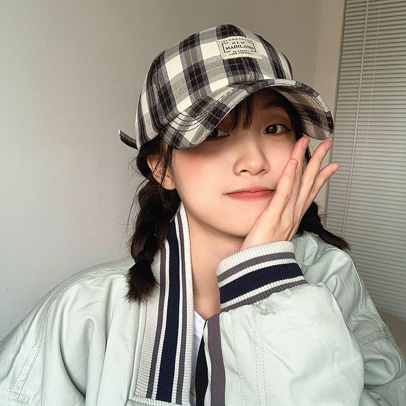 Vintage Check Baseball Cap Thin Plaid