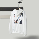 Off White Hoodie Men's Plus Size Casual and Comfortable Hooded Sweater Owt HighQuality Cotton