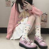 Pastel Gothic Lolita Harajuku Style Clothing Preppy Style Happy Puppy Long Sleeve Sweater