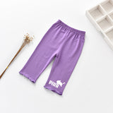 Children Pokemon Pikachu Pants Summer Cartoon Lace Cropped Pants