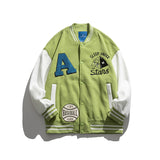 Letterman Jacket Outfit Senior Jackets Varsity Baseball Coat Men's Loose Couple Casual Jacket
