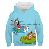 Tom and Jerry Hoodie Autumn Winter Sweater Anime Print Hoodie