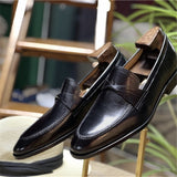 Loafers for Men Genuine Leather Men's Business Formal Leather Shoes