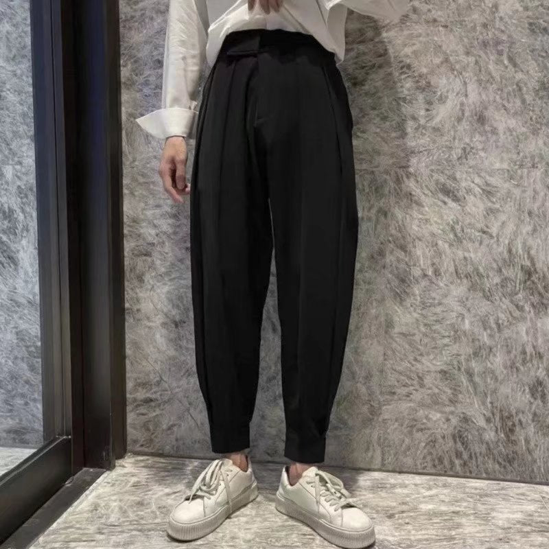Men Suit Pants Casual Suit Pants Loose Harem Pants