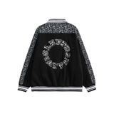 Letterman Jacket Outfit Senior Jackets Varsity Baseball Coat Jacket Men's Loose Lapel Baseball Uniform Jacket