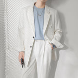 Seersucker Suit Loose-Fitting Casual Suit Coat