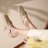 Nude Chunky Heel