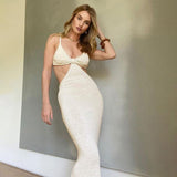Homecoming Dresses Backless Dress Elegant Slim-Fit Sexy Hollow Suspender Dress