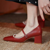 Nude Chunky Heel